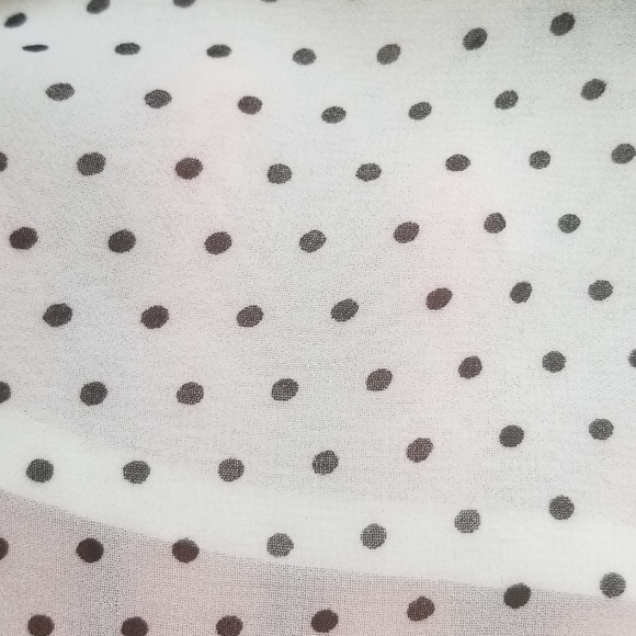 Jacob Brand White Button Down Polka Dot Blouse - Picture 7 of 11